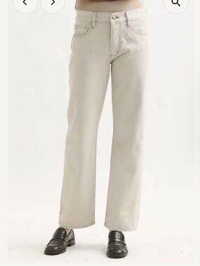 NWT Free People x DALA Denim Alley Mid Rise Ankle in Fog